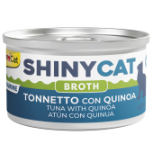 Пълноценна консервирана храна за котки GimCat SHINYCAT TUNA WITH QUINOA парченца риба тон и киноа в натурален бульон